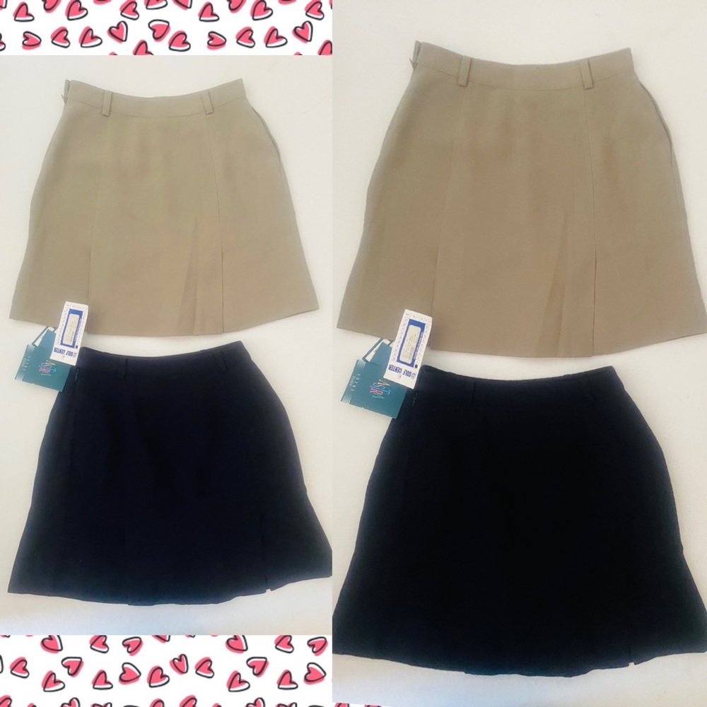 2pc ASTRA Golf Skort Skirts Navy & Khaki Sz 4